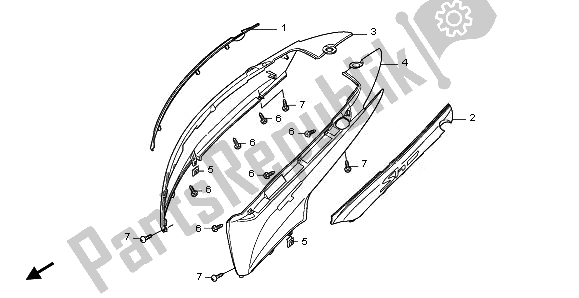 All parts for the Body Cover of the Honda SH 125 2011