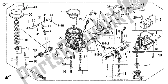All parts for the Carburetor of the Honda VT 750C 2006