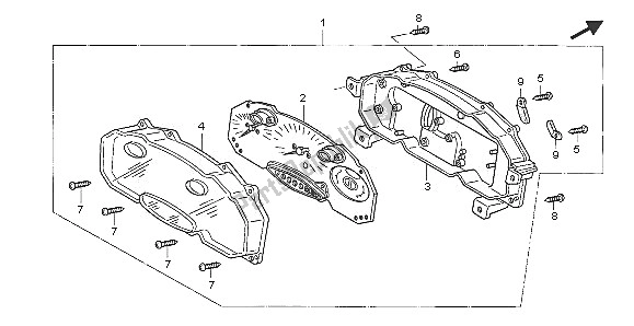 Toutes les pièces pour le Compteur De Vitesse (mph) du Honda FJS 600A 2005