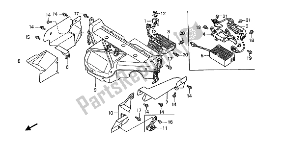 Toutes les pièces pour le Protecteur De Chambre du Honda GL 1500 SE 1992