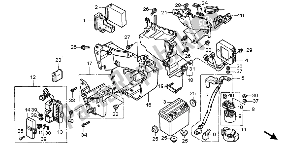 Alle onderdelen voor de Accu van de Honda VT 600C 1995