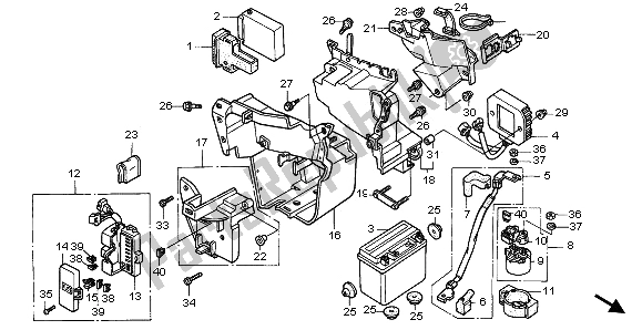 Toutes les pièces pour le Batterie du Honda VT 600C 1995