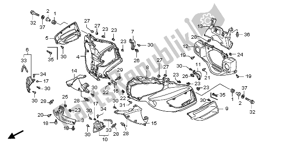 Tutte le parti per il Cappuccio del Honda GL 1800 Airbag 2007