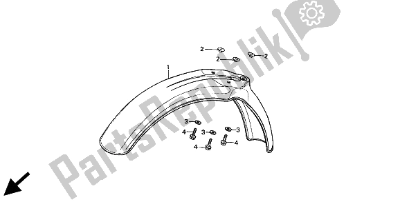 Toutes les pièces pour le Garde-boue Avant du Honda CR 80R 1994