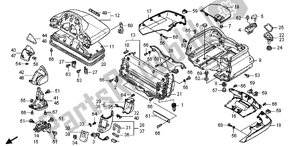 Todas as partes de Caixa Do Porta-malas do Honda GL 1800 2013