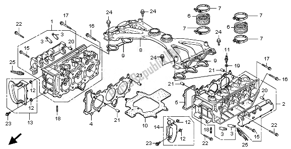 Wszystkie części do G? Owica Cylindra Honda GL 1800 2010