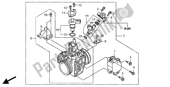 Todas las partes para Cuerpo Del Acelerador de Honda CBR 250 RA 2011