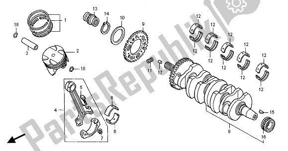 Tutte le parti per il Albero Motore E Pistone del Honda CBR 900 RR 2001