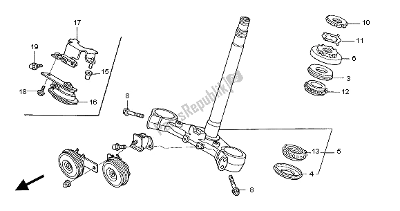 Wszystkie części do Mostek Kierownicy Honda CB 1300 SA 2005