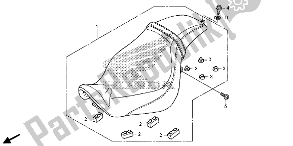 Tutte le parti per il Posto A Sedere del Honda VT 750C2S 2013