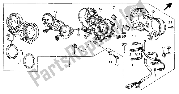 All parts for the Meter (mph) of the Honda CB 900F Hornet 2005