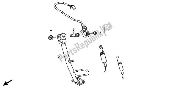 Tutte le parti per il In Piedi del Honda XL 1000 VA 2011