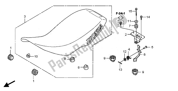 Alle onderdelen voor de Stoel van de Honda TRX 300 EX 2008