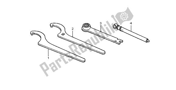 All parts for the Tools of the Honda CR 80R SW 1996