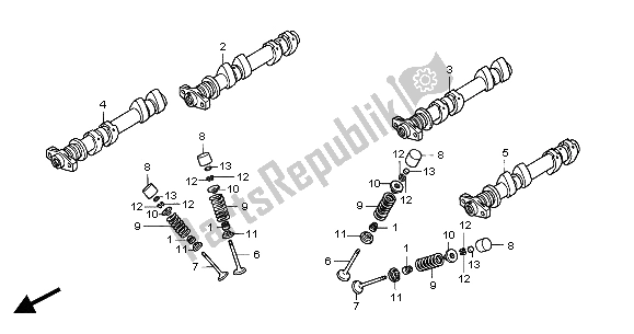 All parts for the Camshaft & Valve of the Honda ST 1300 2004