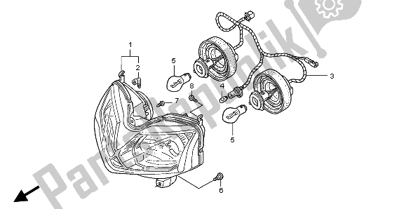 Toutes les pièces pour le Phare (eu) du Honda CBR 125 RS 2006