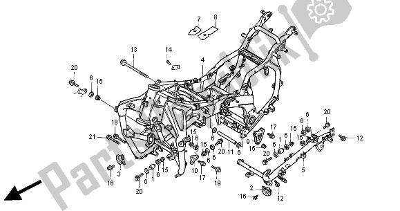 All parts for the Frame Body of the Honda GL 1500 SE 2000