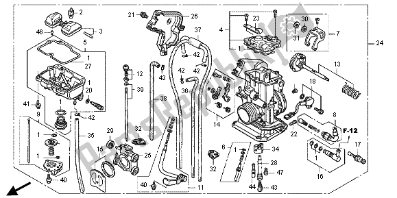 All parts for the Carburetor of the Honda CRF 150R SW 2012