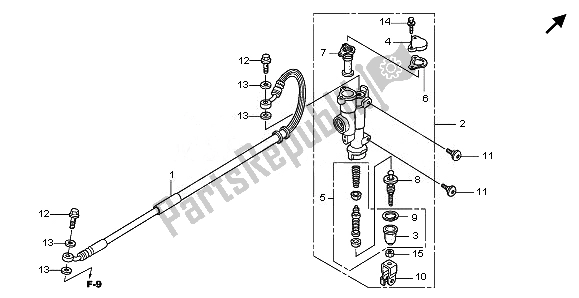 Tutte le parti per il Rr. Pompa Freno del Honda CRF 450R 2011