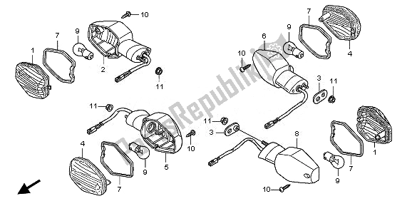 Tutte le parti per il Winker del Honda CB 1300 2008