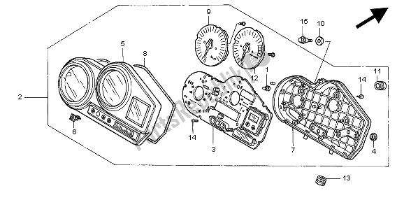 All parts for the Meter (kmh) of the Honda CBR 900 RR 1998