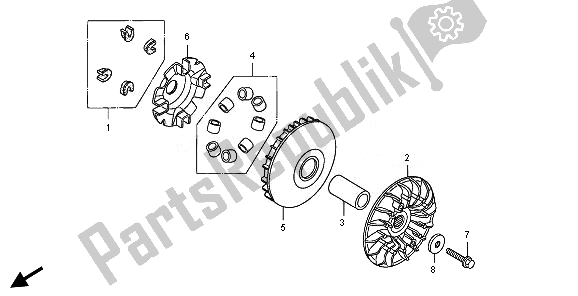 Alle onderdelen voor de Drive Gezicht van de Honda FJS 400A 2010