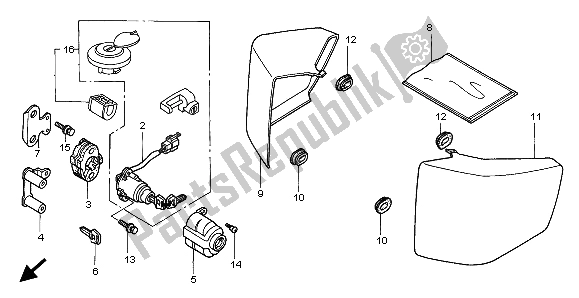 Todas las partes para Cubierta Lateral de Honda VT 750C 1998