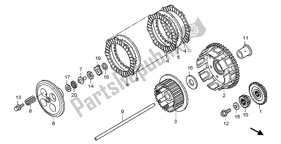 All parts for the Clutch of the Honda CRF 150R SW 2009
