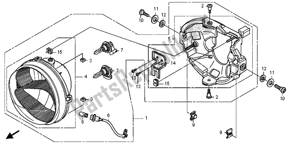 Todas las partes para Faro (eu) de Honda XL 700V Transalp 2011