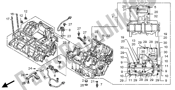 Tutte le parti per il Carter del Honda CB 1300 2007