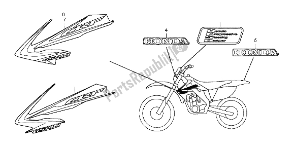 All parts for the Mark of the Honda CRF 450X 2012