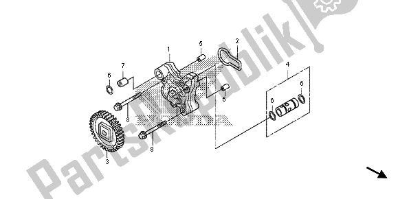 All parts for the Oil Pump of the Honda CRF 250L 2013