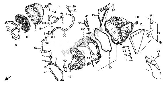 Alle onderdelen voor de Luchtfilter van de Honda CRF 250X 2011