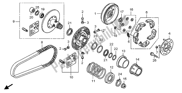 Toutes les pièces pour le Face Entraînée du Honda FJS 400 2011