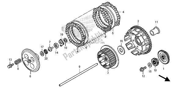 All parts for the Clutch of the Honda CRF 150R SW 2014