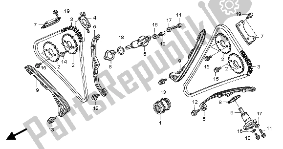 Todas las partes para Cadena De Levas Y Tensor de Honda ST 1300 2004