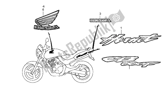 Wszystkie części do Znak Honda CB 600F Hornet 2002