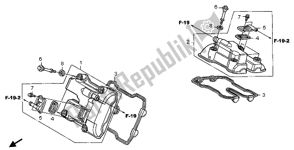 Tutte le parti per il Coperchio Della Testata del Honda XL 1000 VA 2009