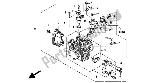 All parts for the Throttle Body of the Honda TRX 420 FE Fourtrax Rancer 4X4 ES 2012
