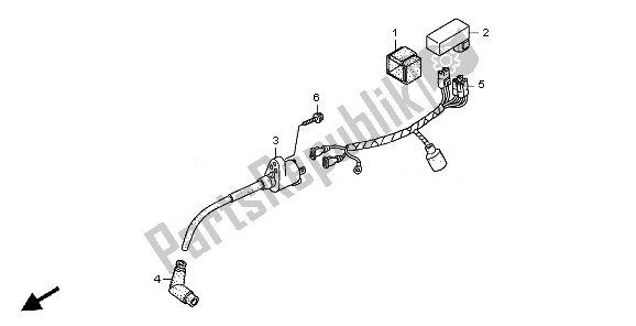 Tutte le parti per il Cablaggio E Bobina Di Accensione del Honda CRF 70F 2010