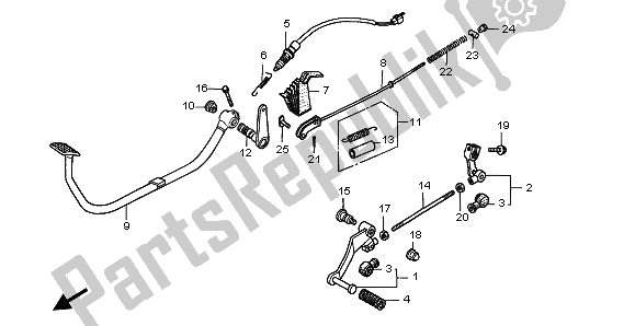 Todas as partes de Pedal do Honda CMX 250C 1997