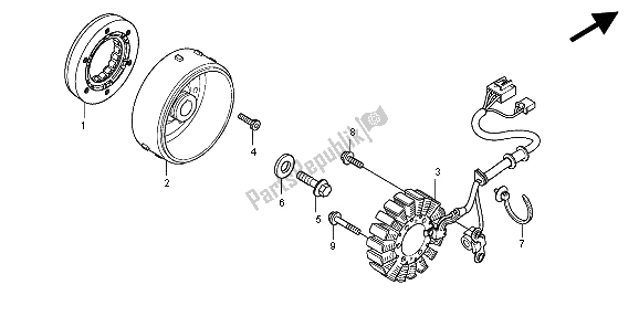 Toutes les pièces pour le Générateur du Honda SH 300R 2008