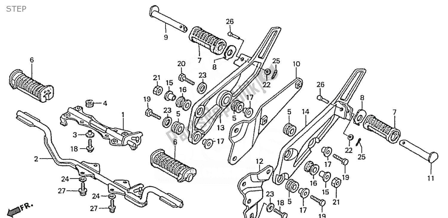 All parts for the Step of the Honda ZN 110 Nice 1950 - 2023