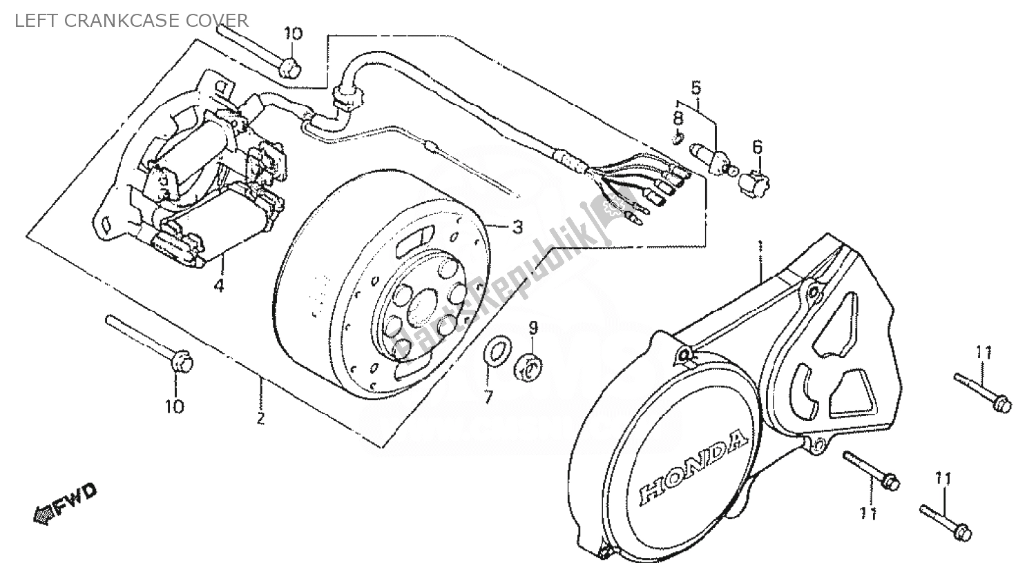 Toutes les pièces pour le Couvercle De Carter Gauche du Honda MTX 50 1985