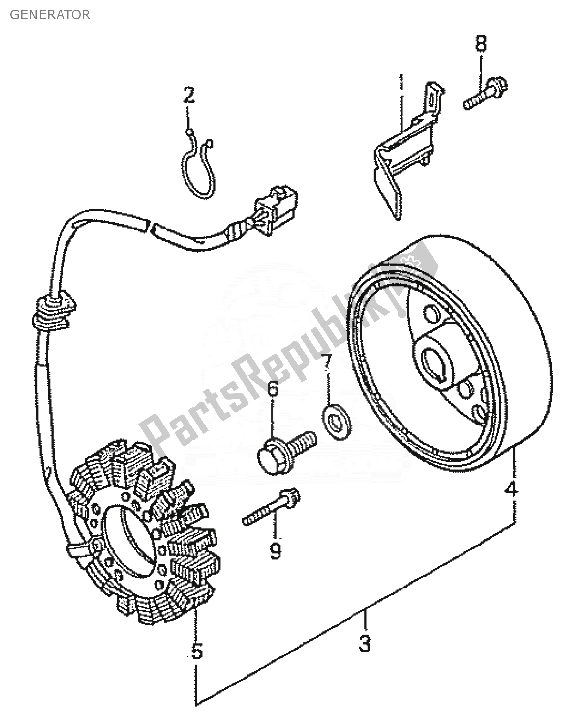 Todas las partes para Generador de Honda CBR 400 RR 1986