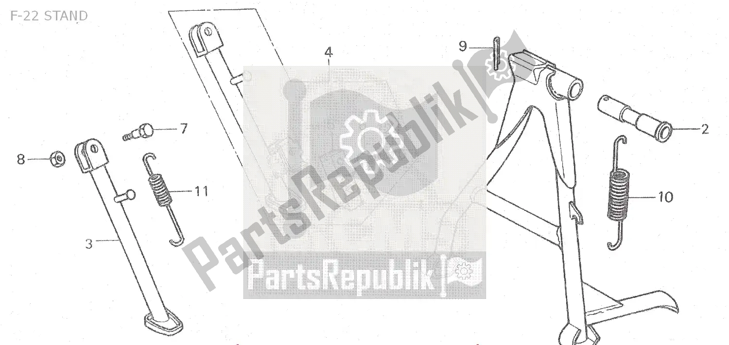 Tutte le parti per il F-22 Stand del Honda MBX 125 1984