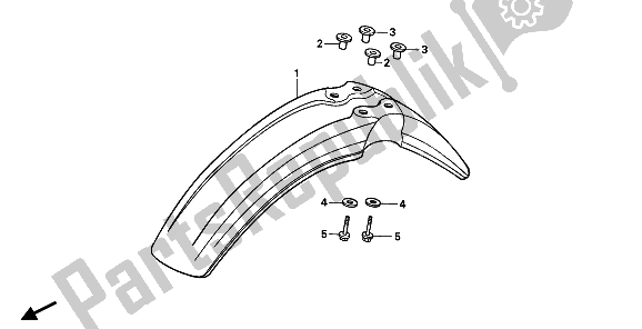 Todas las partes para Guardabarros Delantero de Honda XR 600R 1991