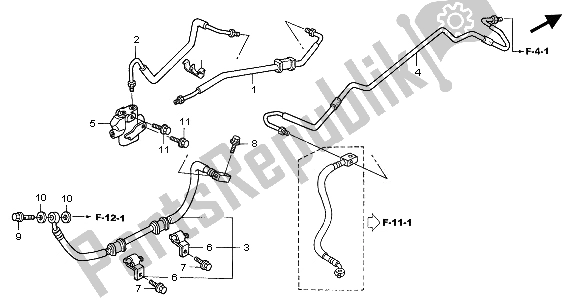 All parts for the Brake Lines of the Honda NT 650V 2003