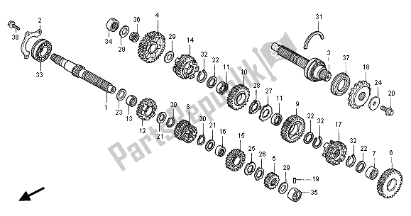 Tutte le parti per il Trasmissione del Honda CBR 600 FS 2001