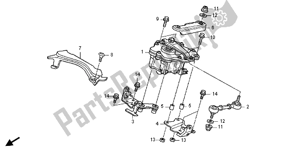 All parts for the Steering Damper of the Honda CBR 1000 RR 2013